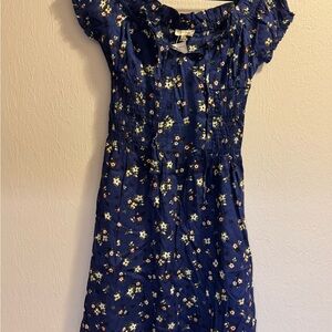 Rebellion Blue Floral Patterned Dress